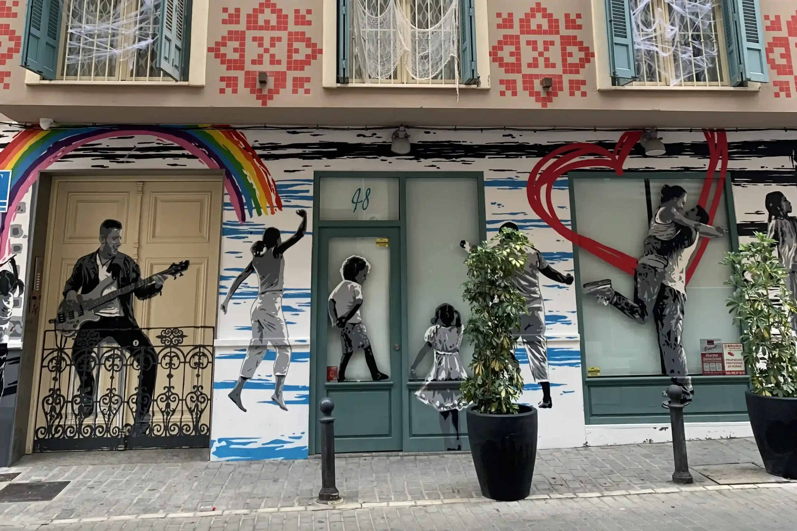 Murale di street art nel quartiere Soho di Málaga su Calle Tomás Heredia 48, tra le cose da vedere a Málaga