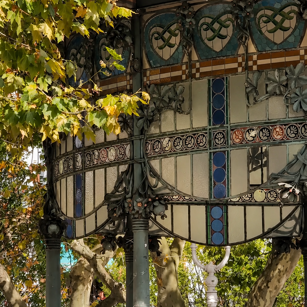 Dettaglio decorativo del chiosco del Boulevard di San Sebastián